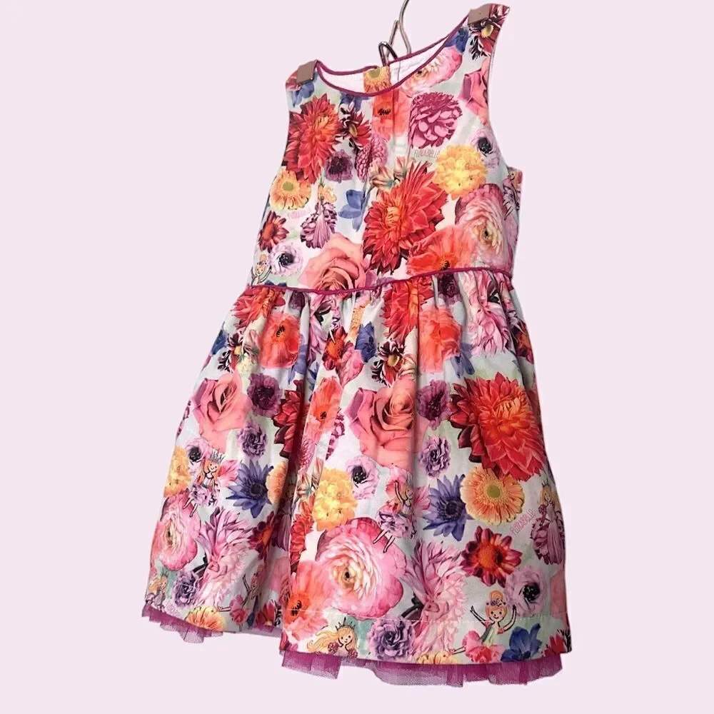 Florabelle Floral Dress with Back Zipper Toddler Kids Size 2T